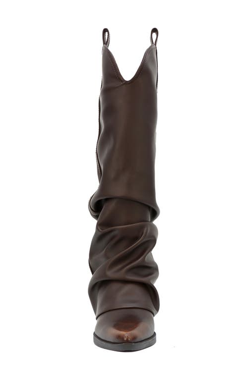 Seven7 Slouch Western Boot In Brown