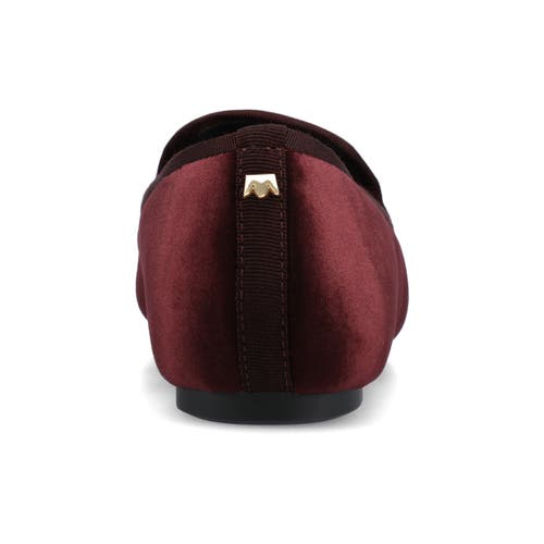 Birdies The Starling Loafer Velvet Embroidery In Burgundy