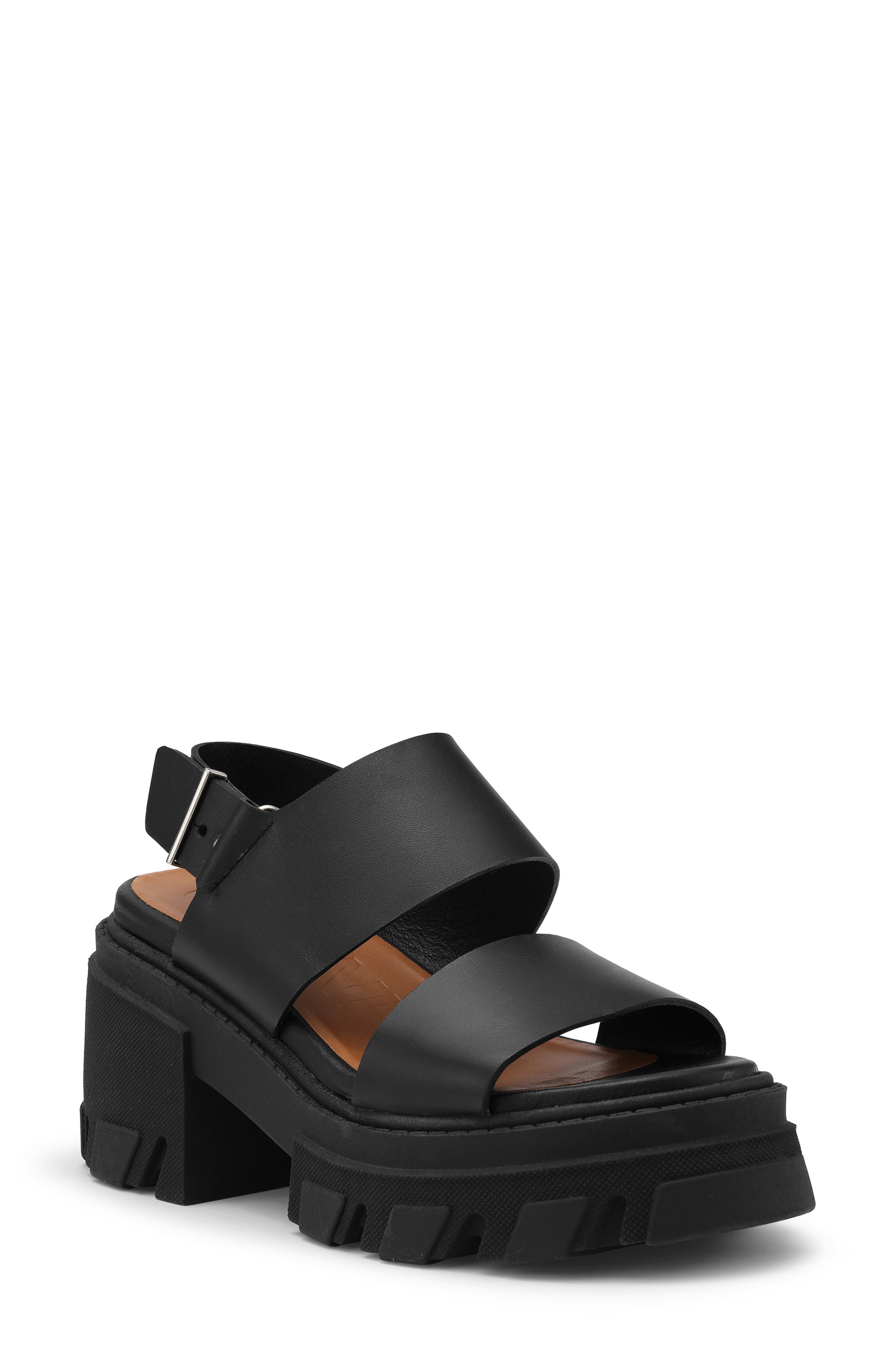 Ganni Cleated Platform Sandal, Main, color, 