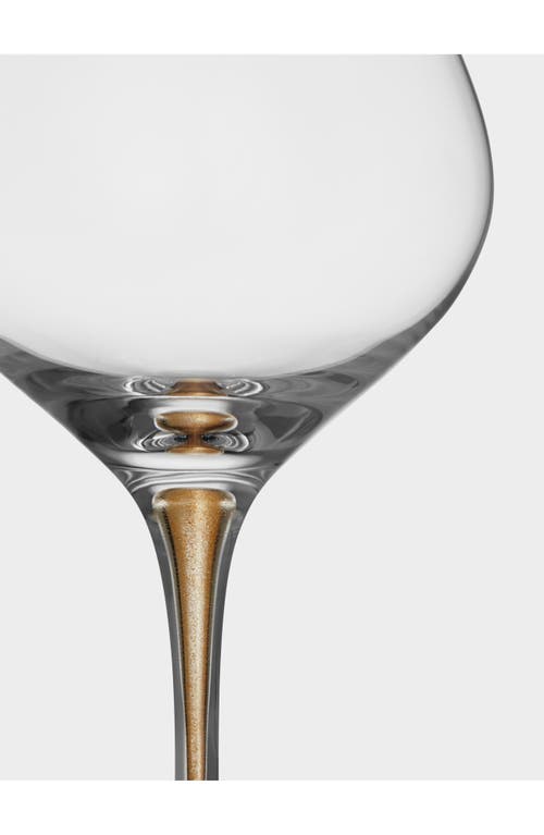 Orrefors Intermezzo Bouquet Stemware Set Of 4 In Gold