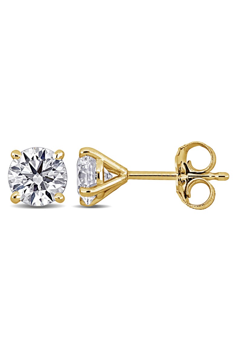 1 CTW Lab-Grown Diamond Stud Earrings 14k, Main, color, Yellow Gold