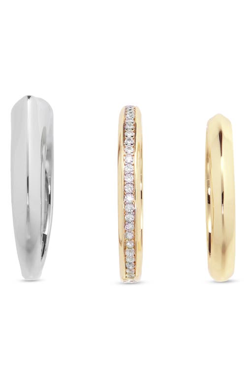 Covet Set Of 3 Mixed Rings In Two Tone