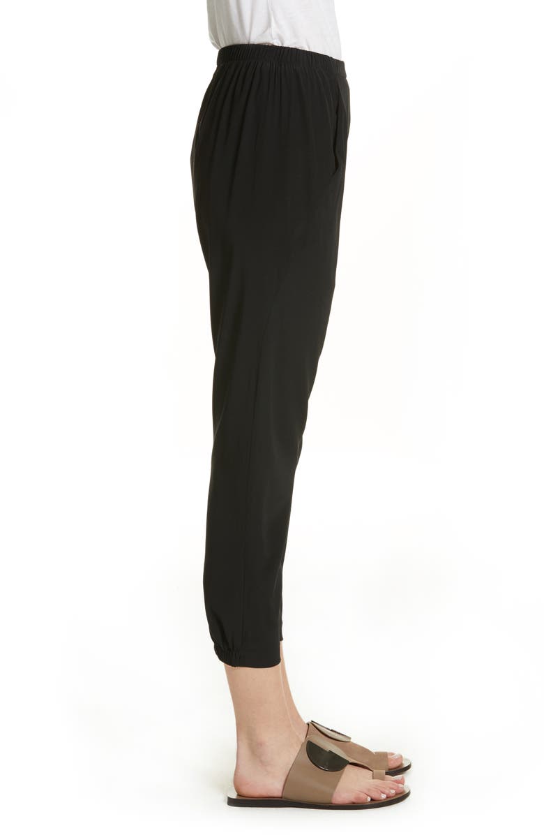 Zero + Maria Cornejo Gabi Drape Silk Blend Pants, Alternate, color, 