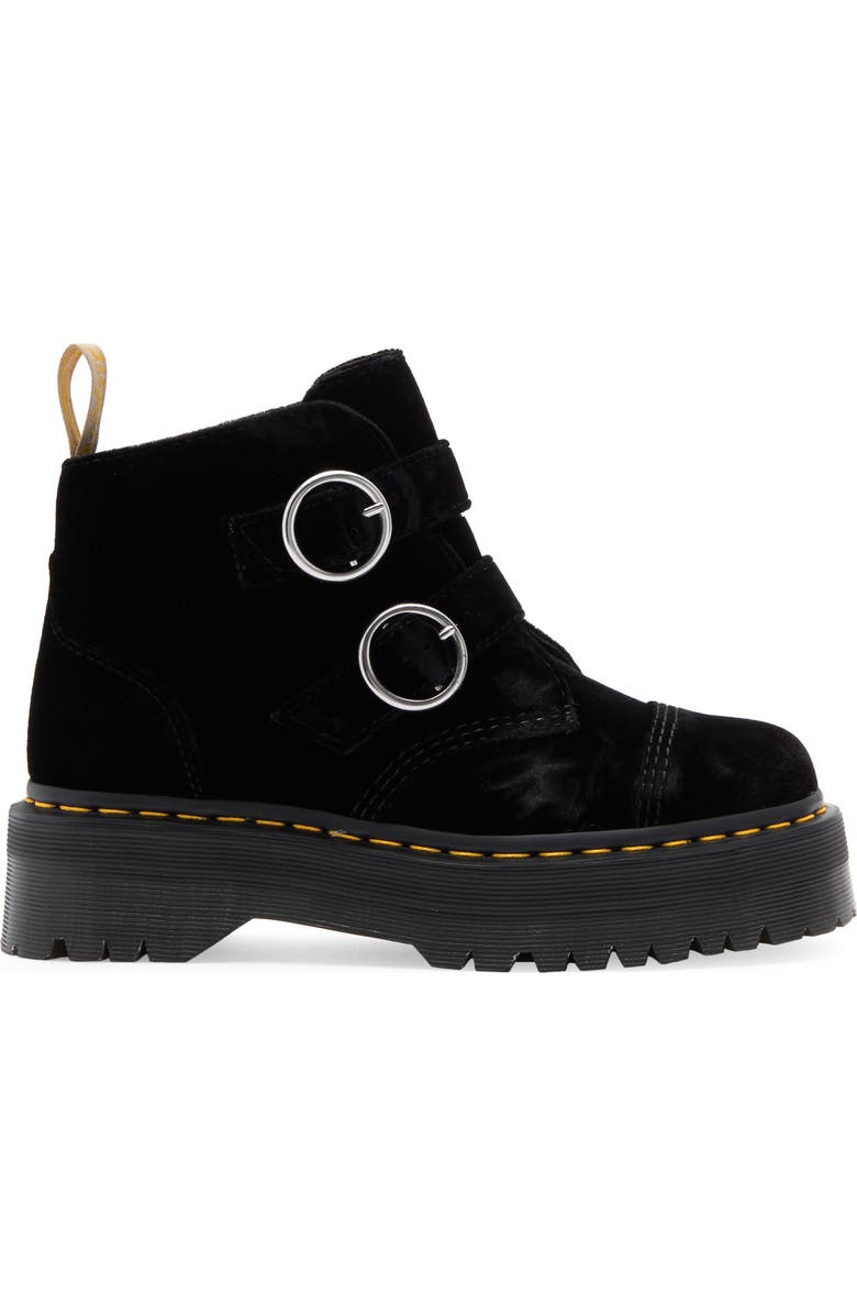 Dr. Martens Devon Double Buckle Velvet Chukka Boot, Alternate, color,