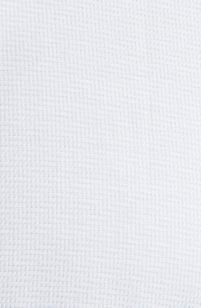 David Donahue Slim Fit Stretch Micro Twill Dress Shirt, Alternate, color, White/Pearl