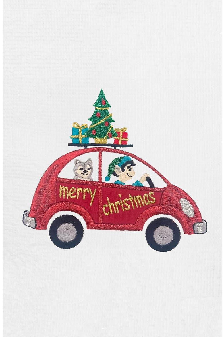 2-Piece Red Car Turkish Cotton Hand Towel Set, Alternate, color, WHITE