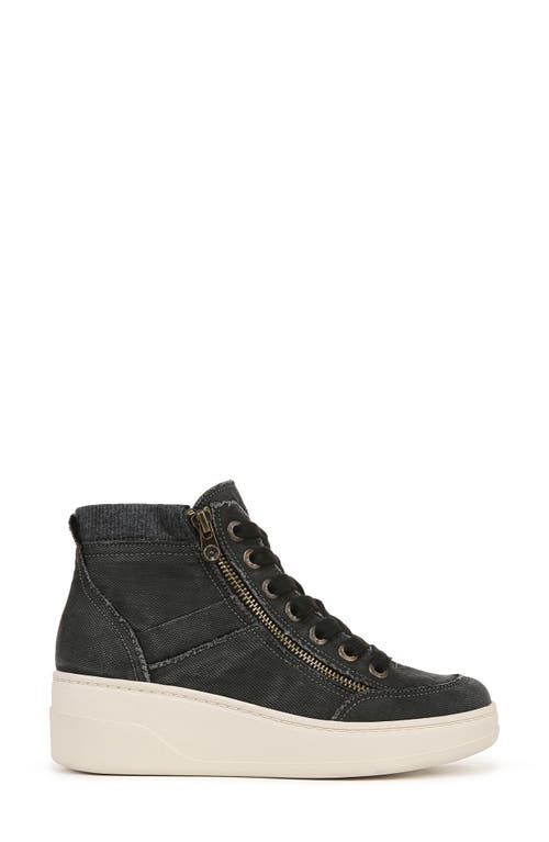 Shop Blowfish Malibu Camden Wedge Sneaker In Black Distressed Canvas