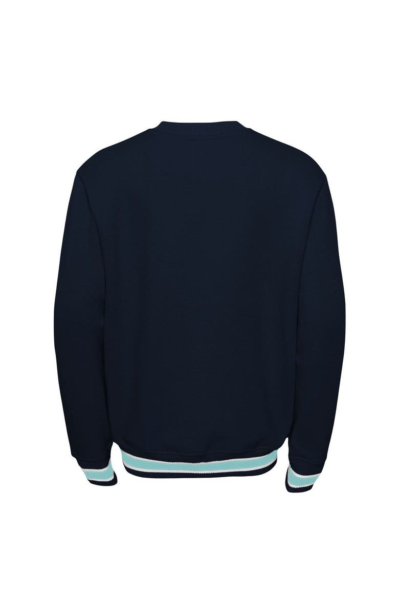Outerstuff Youth Deep Sea Blue Seattle Kraken Classic Blueliner Pullover Sweatshirt, Alternate, color, Navy