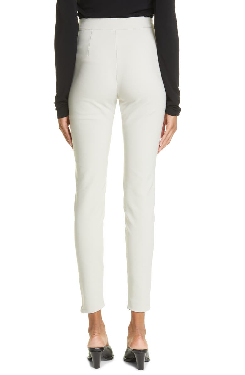 Stella McCartney Kelly Faux Leather & Knit Skinny Pants, Alternate, color, 