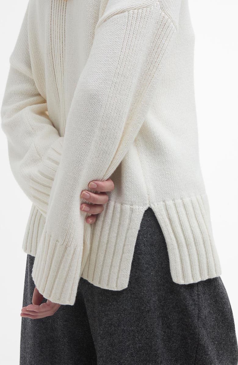 Barbour Josephine Cotton & Wool Blend Sweater, Alternate, color, Cloud