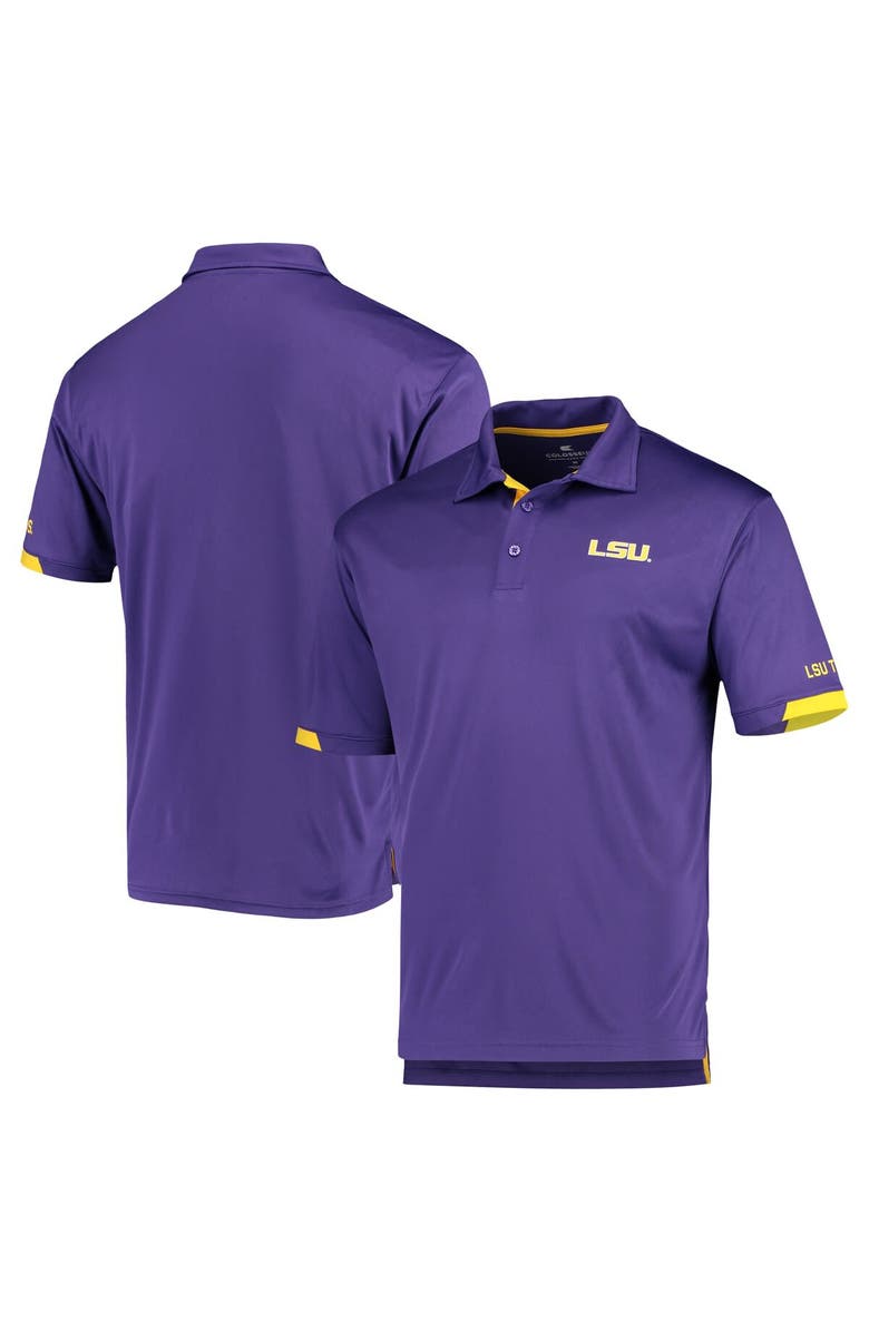 COLOSSEUM Men's Colosseum Purple LSU Tigers Santry Lightweight Polo, Main, color, Purple