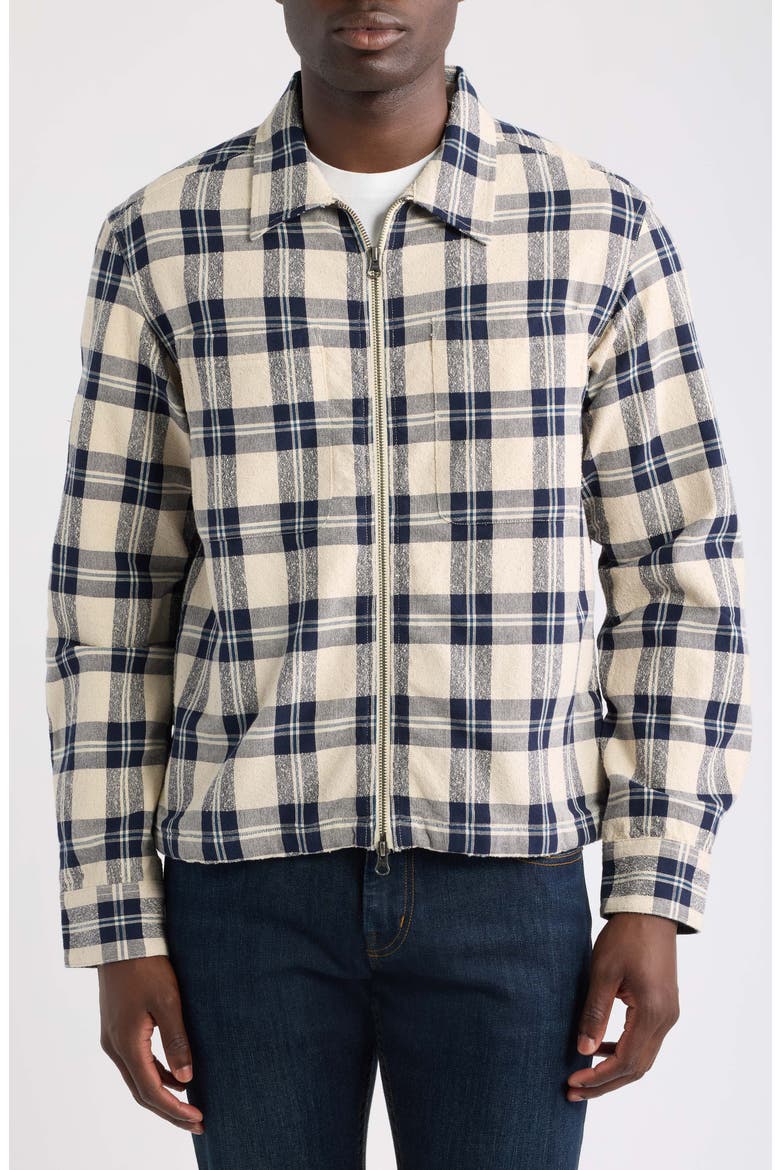 Capricorn Plaid Cotton Jacket, Alternate, color, NVY