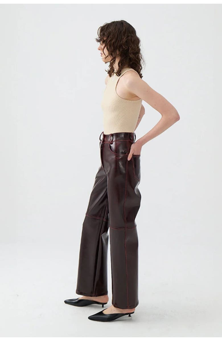 Nocturne Faux Leather Pants, Alternate, color, 