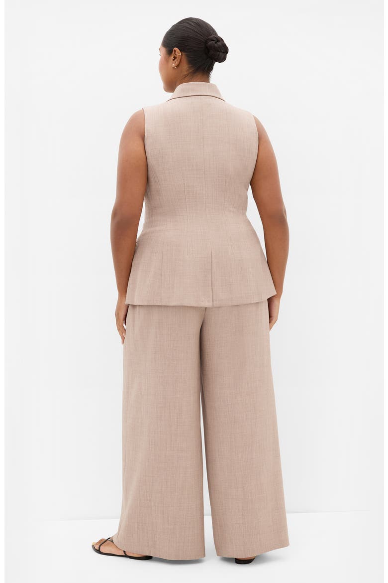 Luci Double Breasted Waistcoat, Alternate, color, LATTE