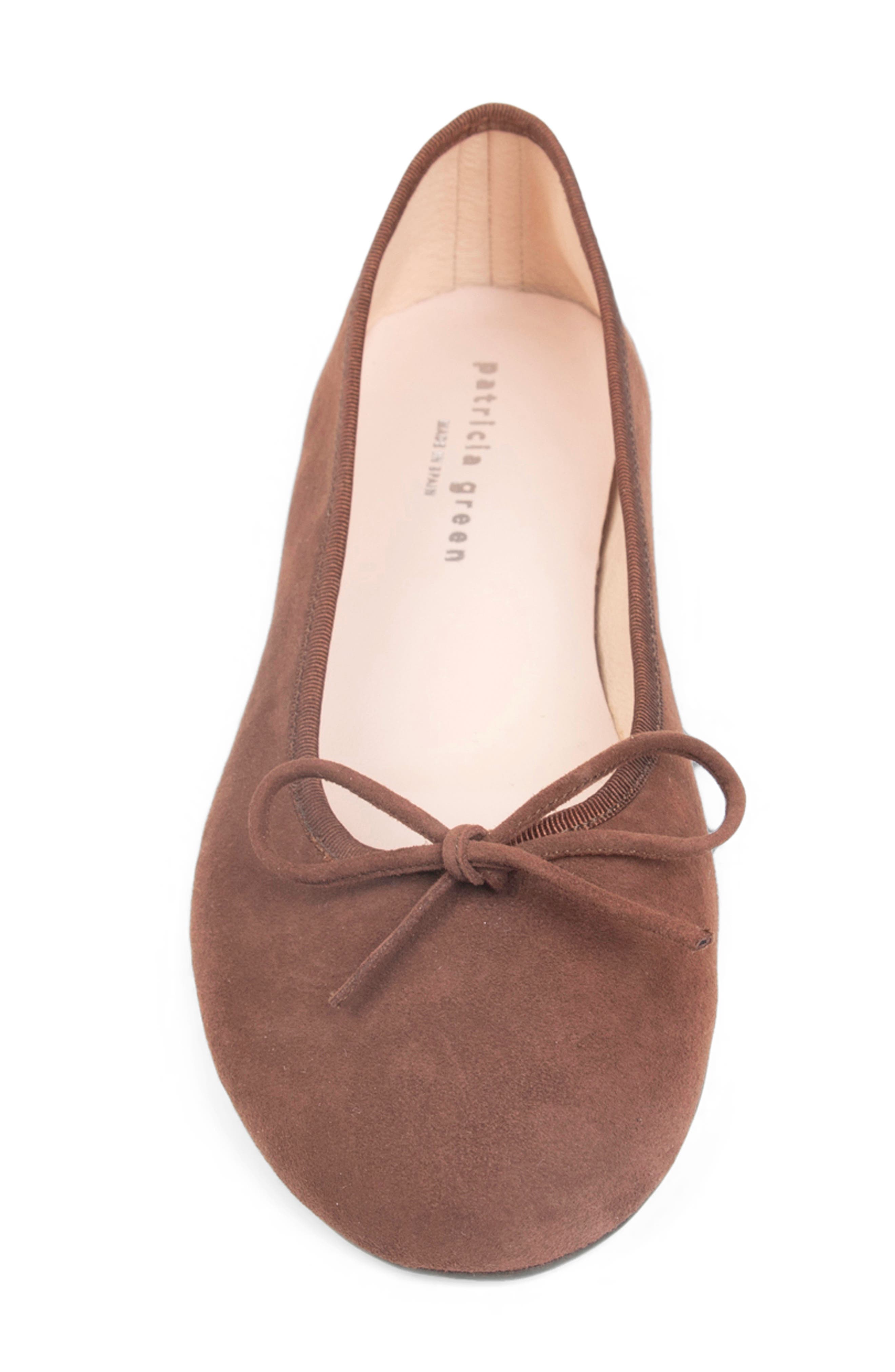 Skim Ballerina Flat, Alternate, color, CHOCOLATE SUEDE