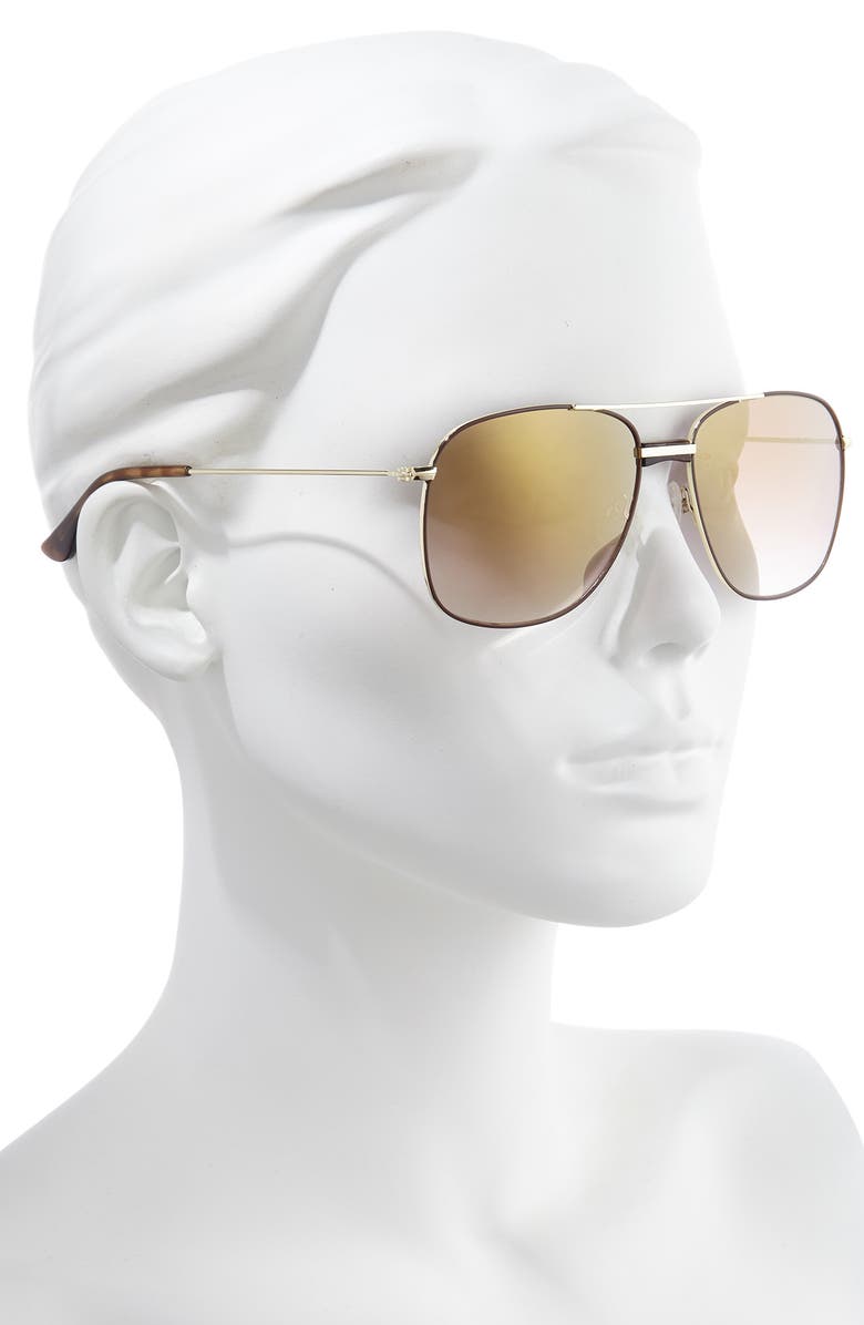 Sam Edelman 56mm Navigator Aviator Sunglasses, Alternate, color,