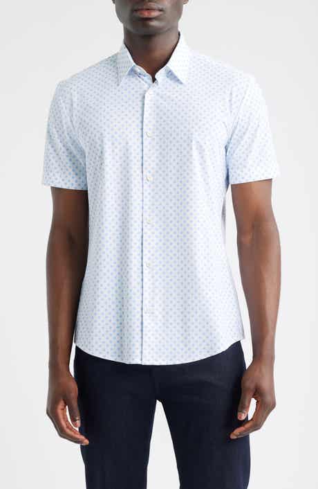 BOSS Roan Ken Slim Fit Short Sleeve Button-Up Shirt