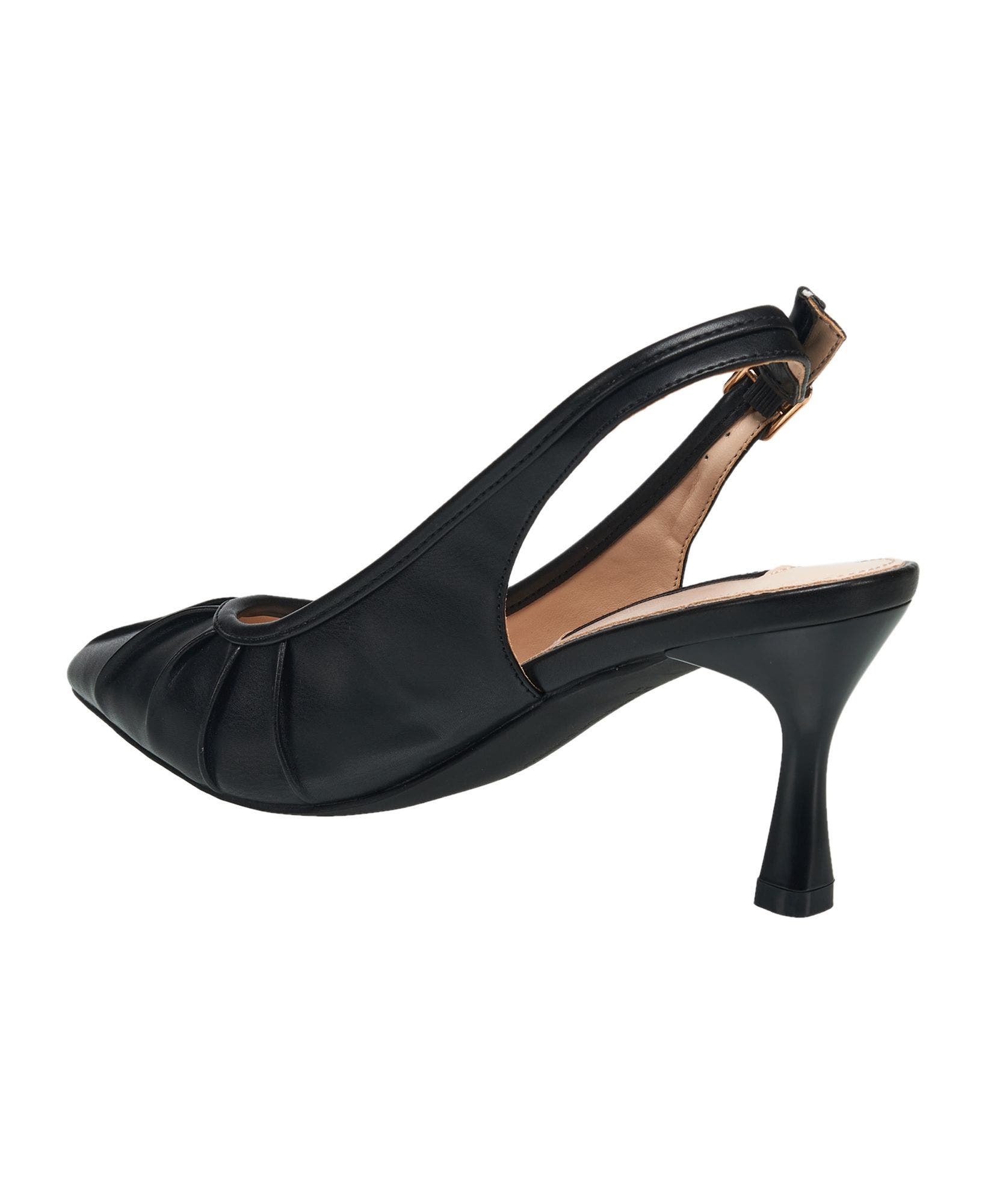 Ruched Kitten Heel, Alternate, color, Black