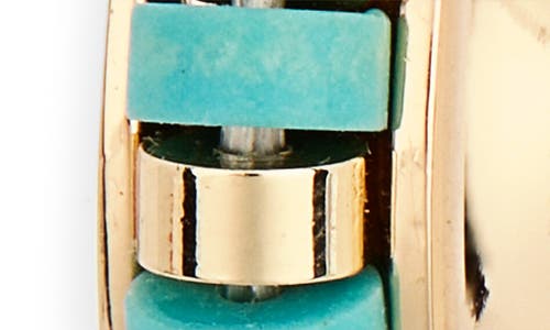 Kenneth Jay Lane Turquoise Hoop Earrings In Pattern
