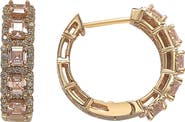 SUZY LEVIAN CZ Huggie Hoop Earrings