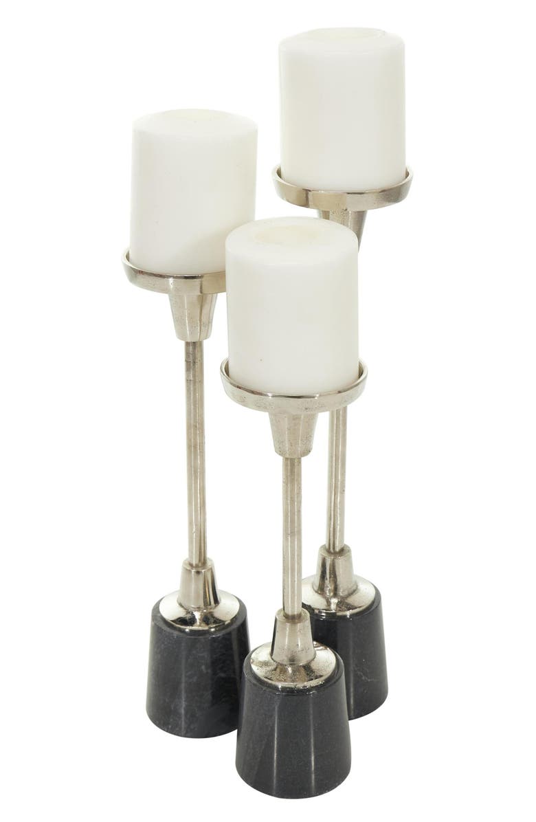 VIVIAN LUNE HOME Set of 3 Modern Candleholders, Alternate, color, 