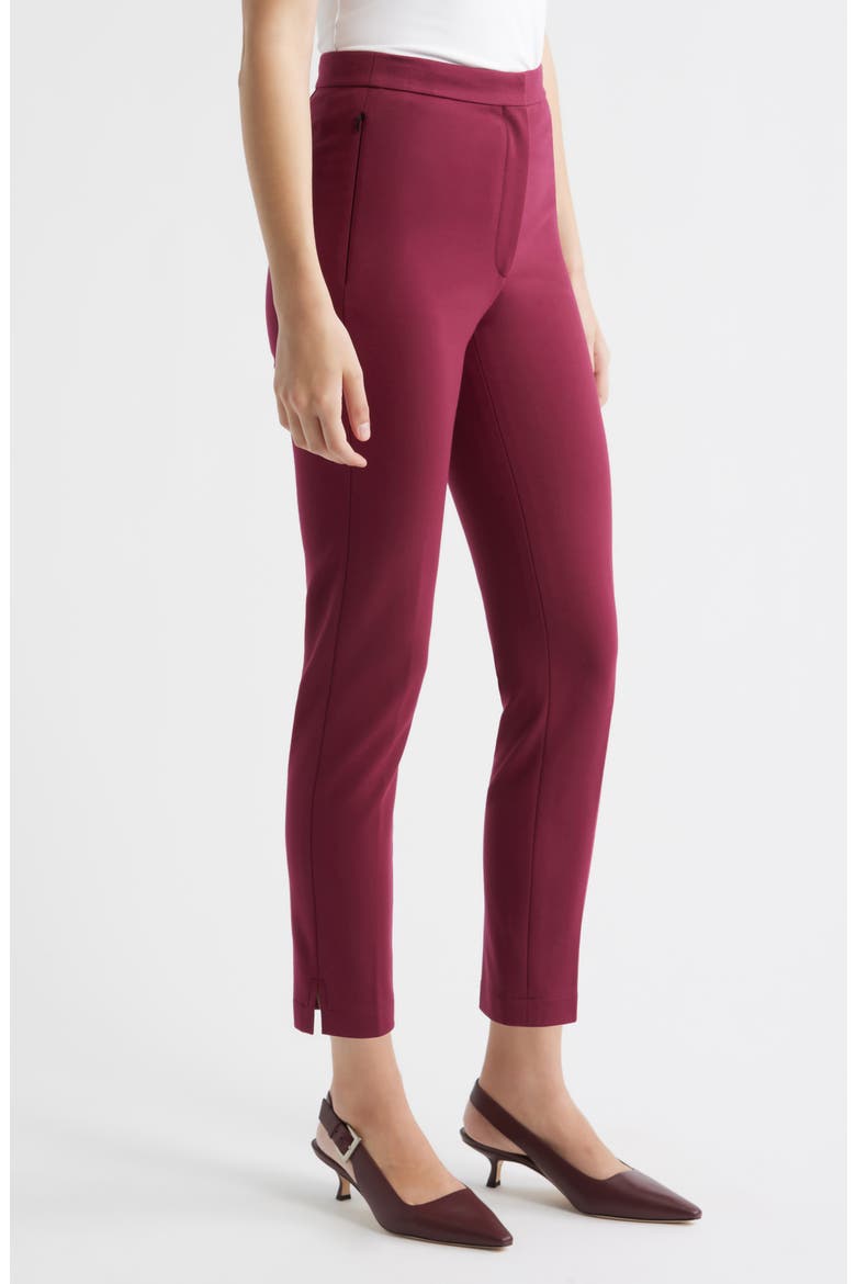 High Waist Tapered Pants, Alternate, color, BERRY