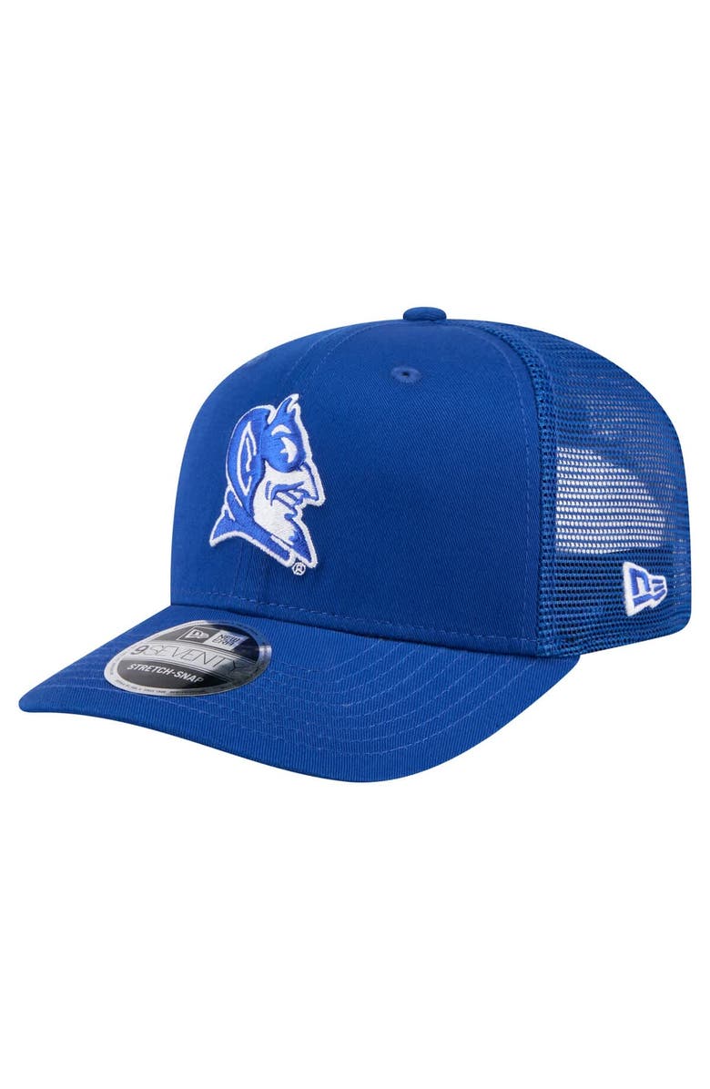 New Era Men's New Era Royal Duke Blue Devils Primary 9SEVENTY Trucker Stretch-Snap Hat, Main, color, 