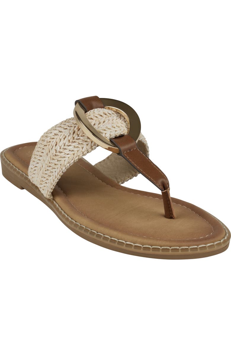GOOD CHOICE NEW YORK Jovie Woven Flip Flop, Main, color, Natural