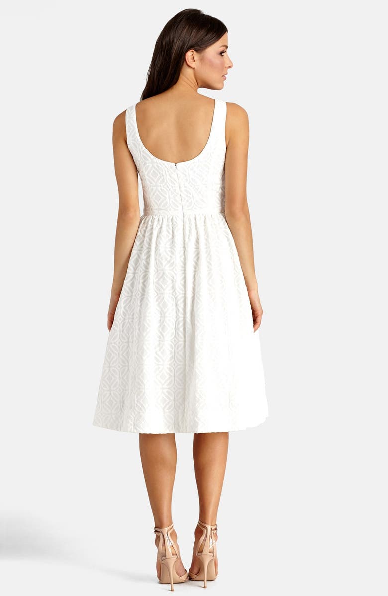 Donna Morgan Jacquard Fit & Flare Dress, Alternate, color, 