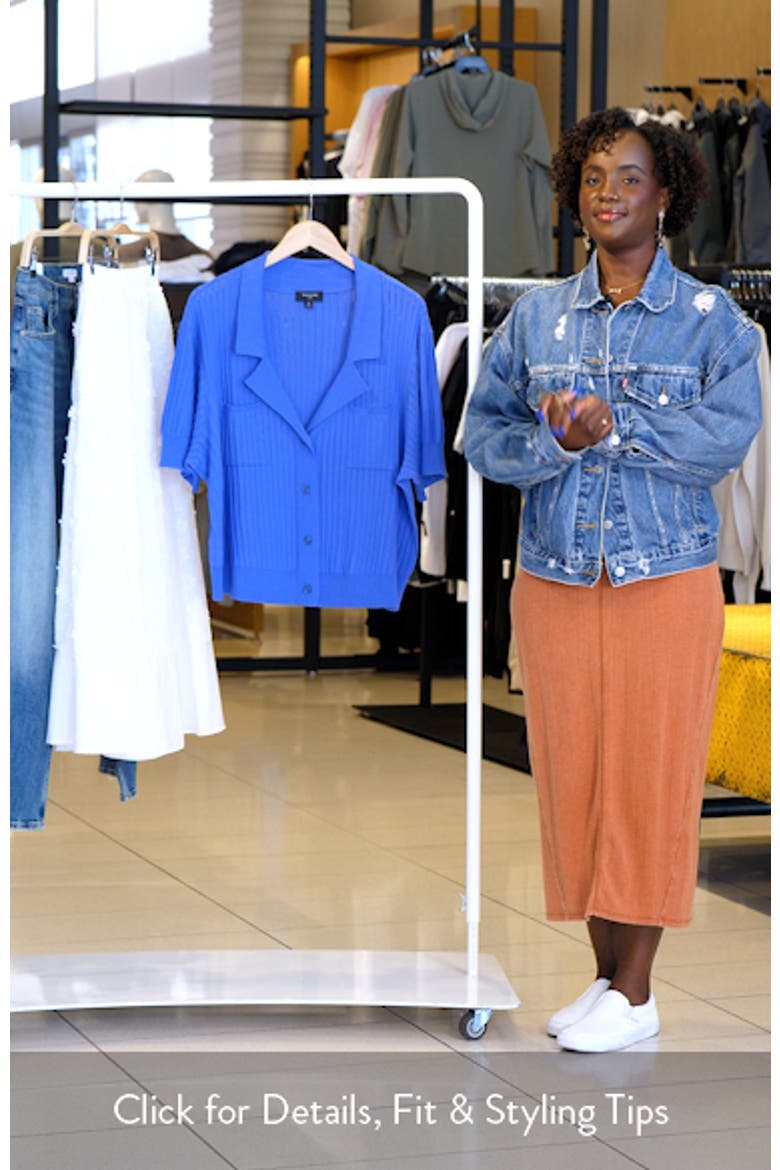 Pointelle Stitch Short Sleeve Cardigan video