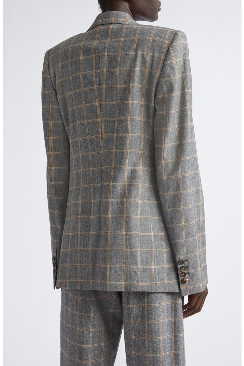 Slim Checked Virgin Wool Blazer, Alternate, color, GREY MELANGE