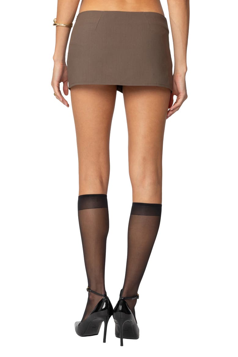 Ellis Buttoned Up Mini Skort, Alternate, color, BROWN