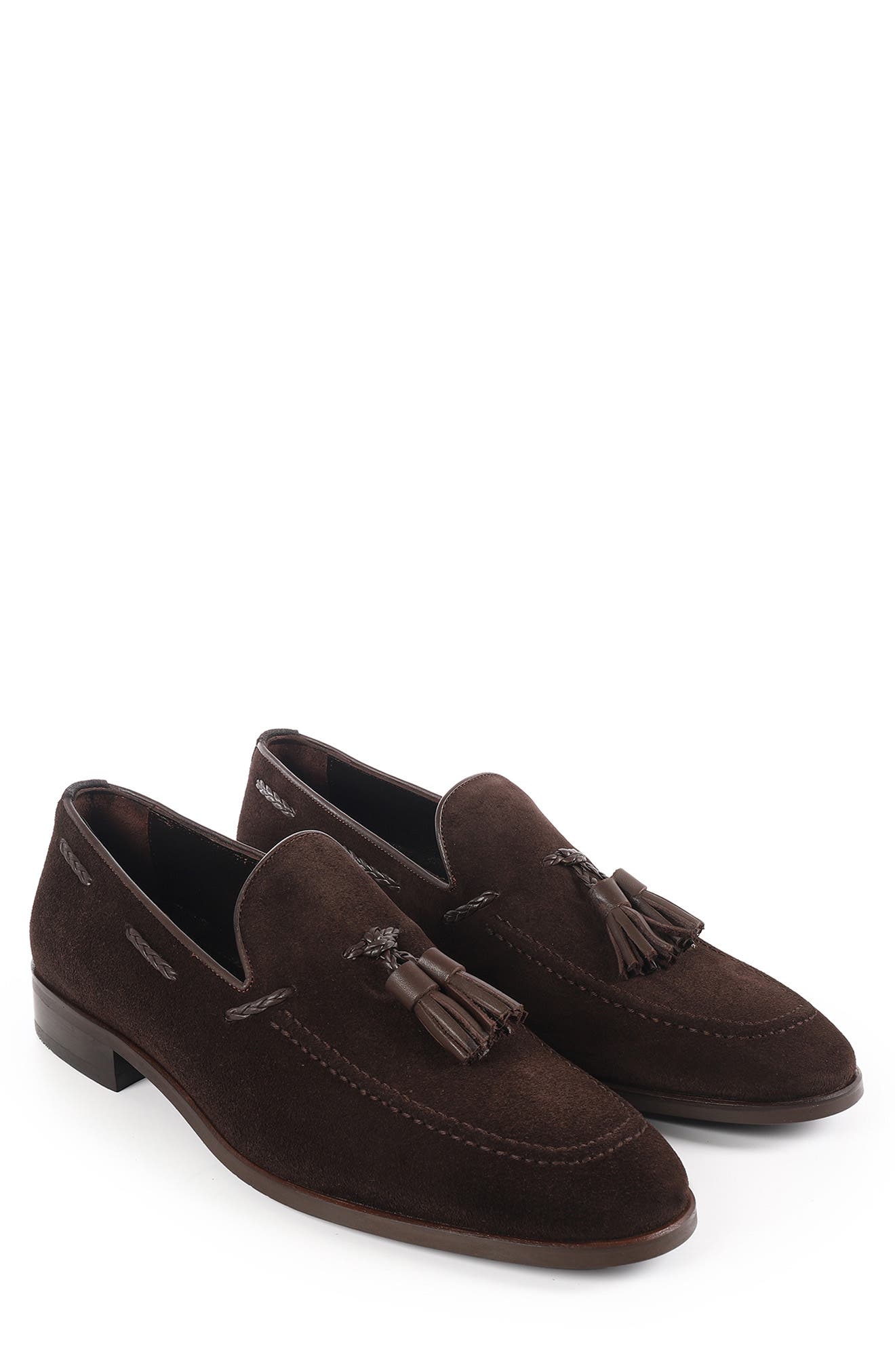 Virginia Tassel Loafer, Alternate, color, DARK BROWN