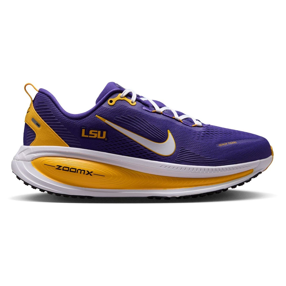 Men's Nike LSU Tigers Vomero 18 Running Shoes, Alternate, color, Purple