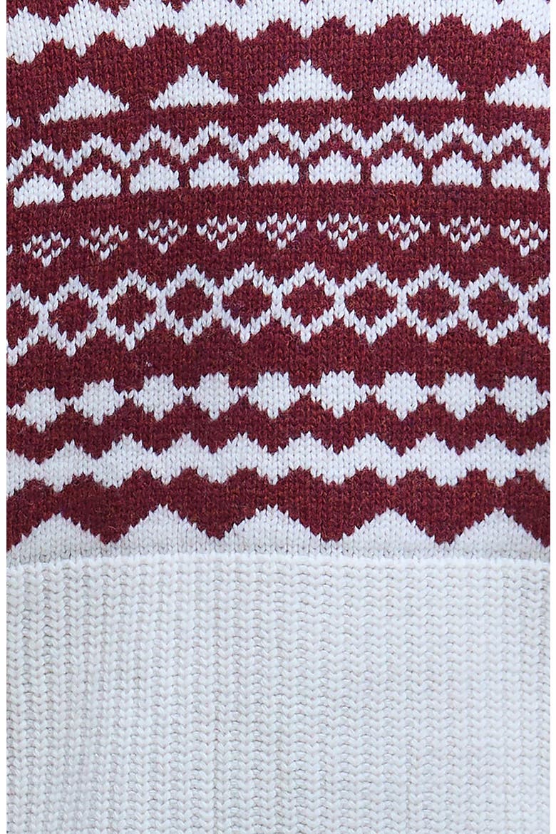Mabel Fair Isle Wool Blend Sweater, Alternate, color, BURGUNDY MULTI