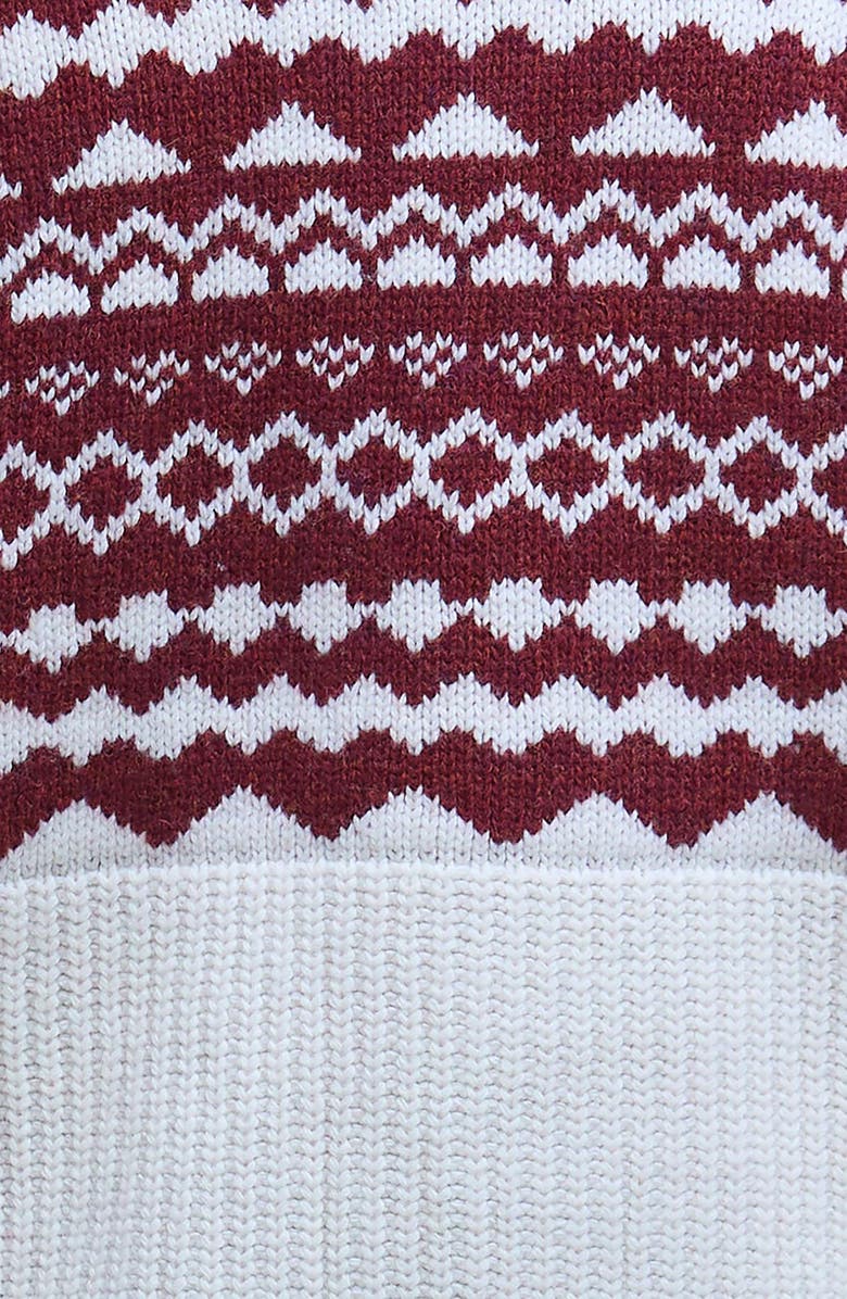 Barbour Mabel Fair Isle Wool Blend Sweater, Alternate, color, Burgundy Multi