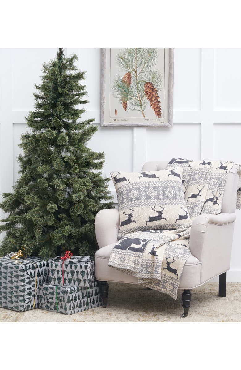 C&F Home Deer Decorative Throw Pillows, Alternate, color, Grey