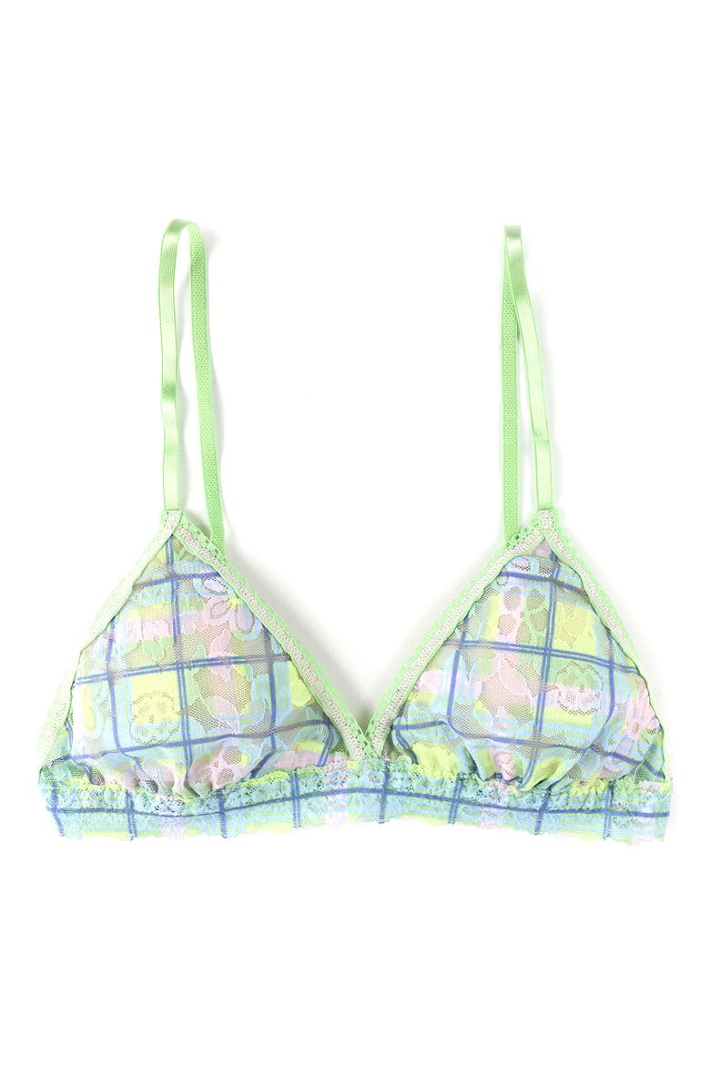 Daily Lace™ Print Padded Triangle Bralette, Alternate, color, HAZY MORNING