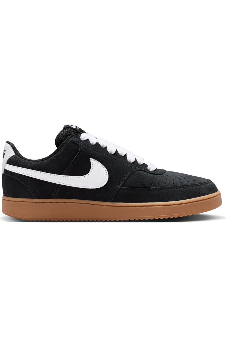 Nike Court Vision Low Top Sneaker, Alternate, color, Black/ Gum Medium Brown