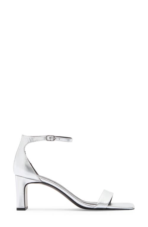 Nordstrom Naiomi Ankle Strap Sandal In Silver Metallic