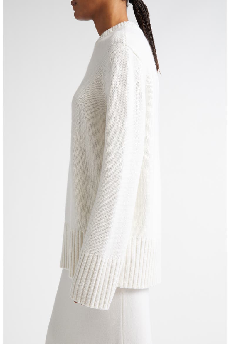 Oversize Cashmere Tunic Sweater, Alternate, color, OPTIC WHITE