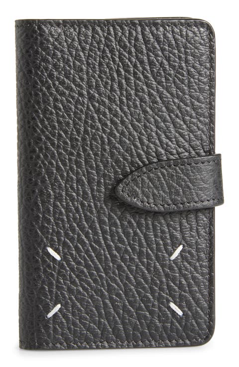 Calfskin Leather Snap Wallet