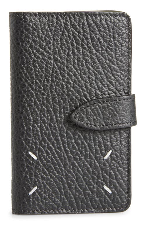 Maison Margiela Calfskin Leather Snap Wallet In Animal Print