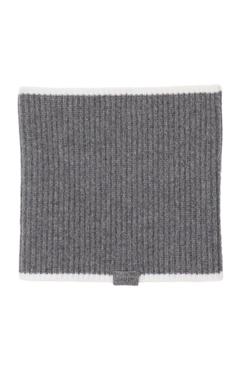 SANDRO Ribbed knit neck warmer, Main, color, Grey