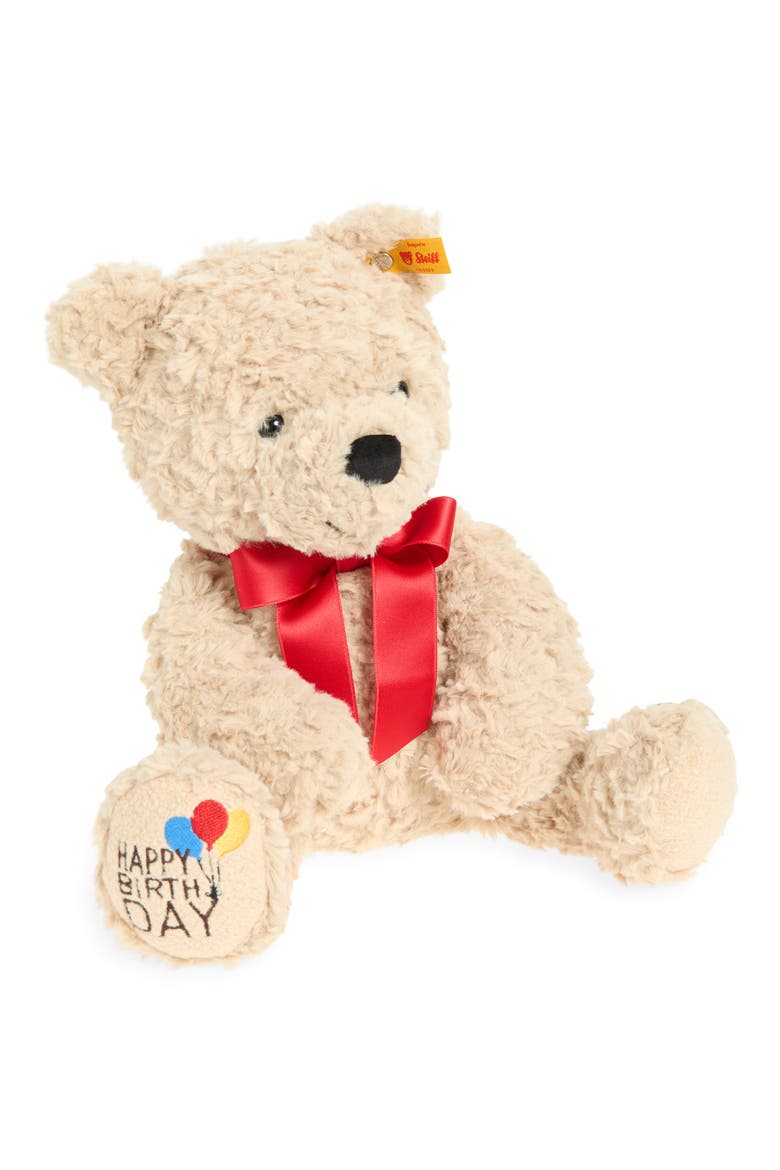 Jimmy Happy Birthday Teddy Bear, Main, color, BEIGE