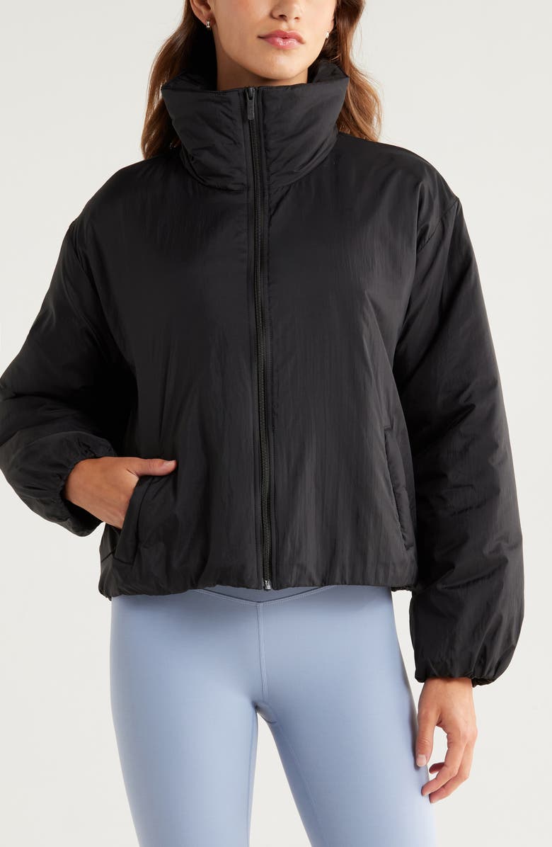 Zella Elevate Insulated Jacket, Alternate, color, Black