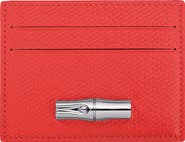 Longchamp Le Roseau Leather Card Holder