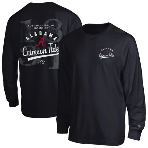 Men's Champion Black Alabama Crimson Tide Laminated All-Star Long Sleeve T-Shirt