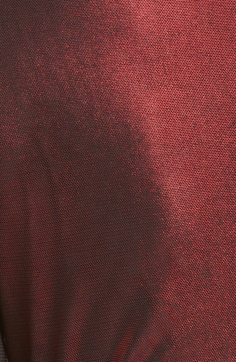 LaQuan Smith Cutout Long Sleeve Mesh Jumpsuit, Alternate, color,