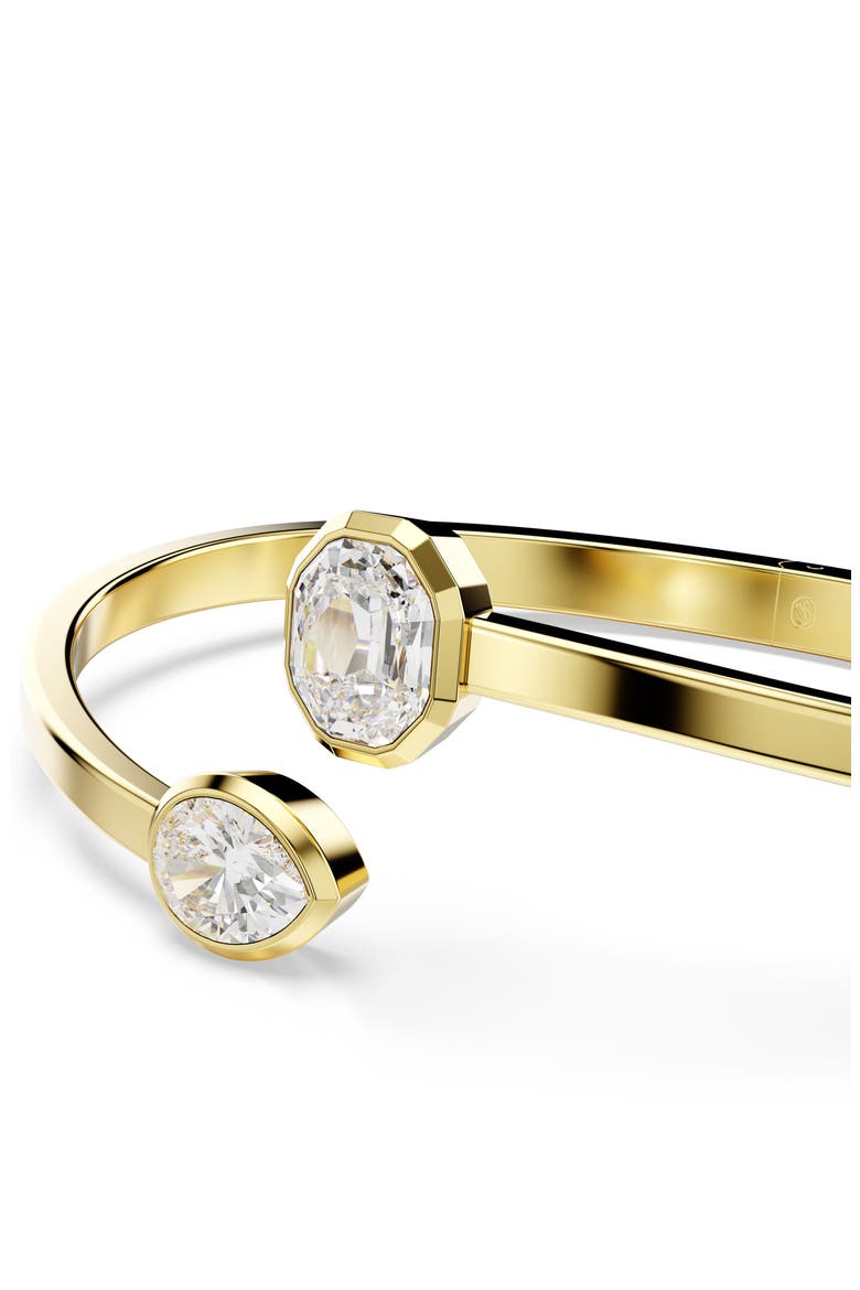Imber Open Bangle Bracelet, Alternate, color, WHITE/GOLD